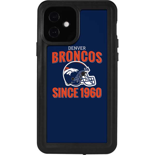 Denver Broncos Helmet iPhone 12 Waterproof Case