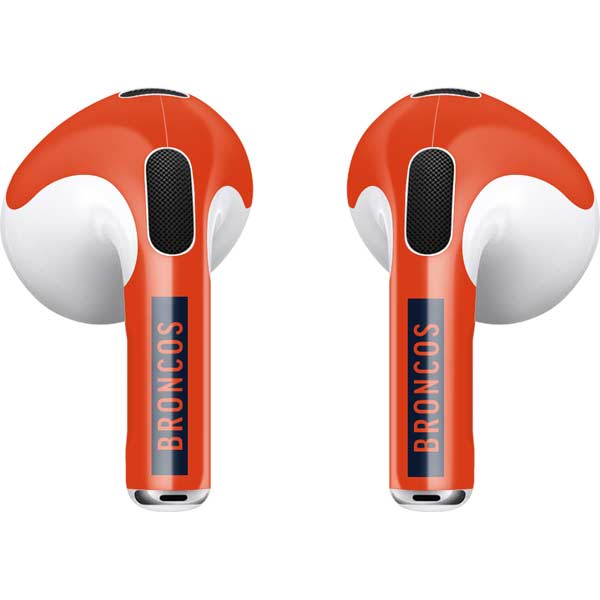 NFL Denver Broncos Orange Performance Series Apple AirPods (3rd Gen 2021) Skin