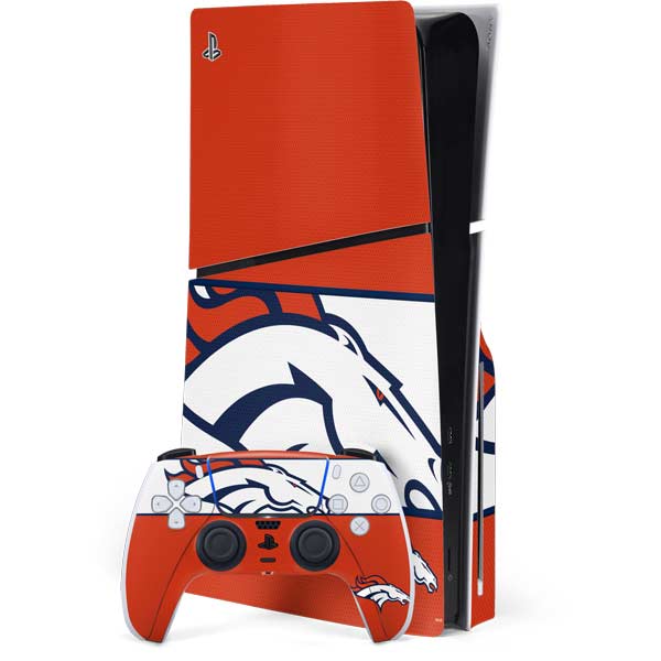 NFL Denver Broncos Zone Block PS5 Slim Disk Bundle Skin