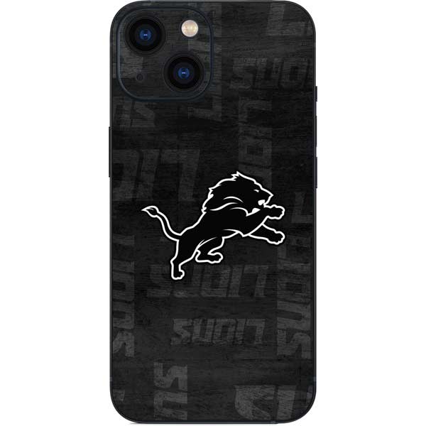 NFL Detroit Lions Black & White iPhone 13 Mini Skin