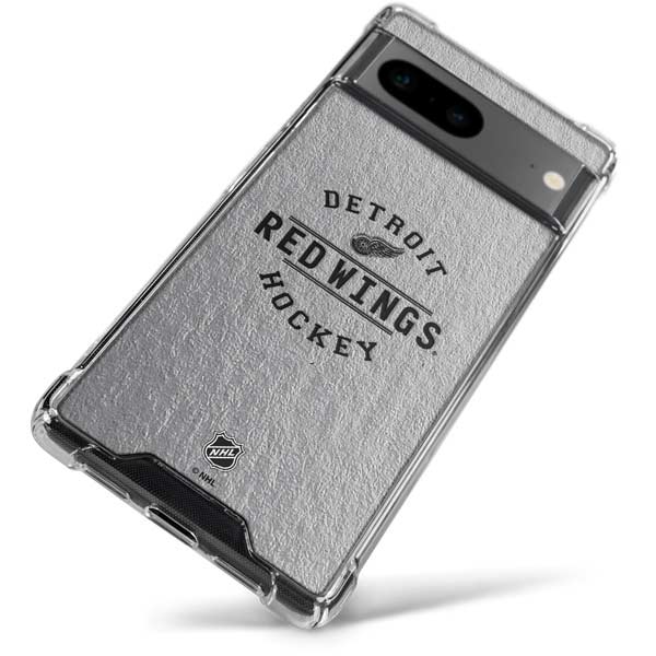 NHL Detroit Red Wings Black Text Google Pixel 8 Clear Case