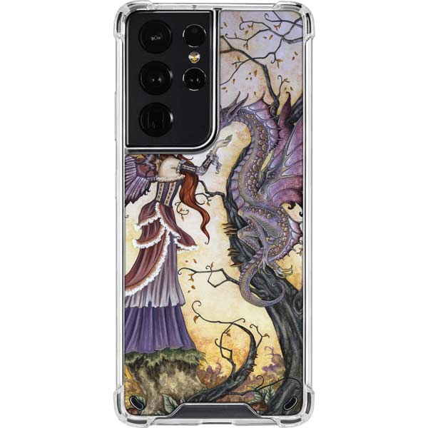 Amy Brown Dragon Charmer Fairy Galaxy S21 Ultra 5G Clear Case