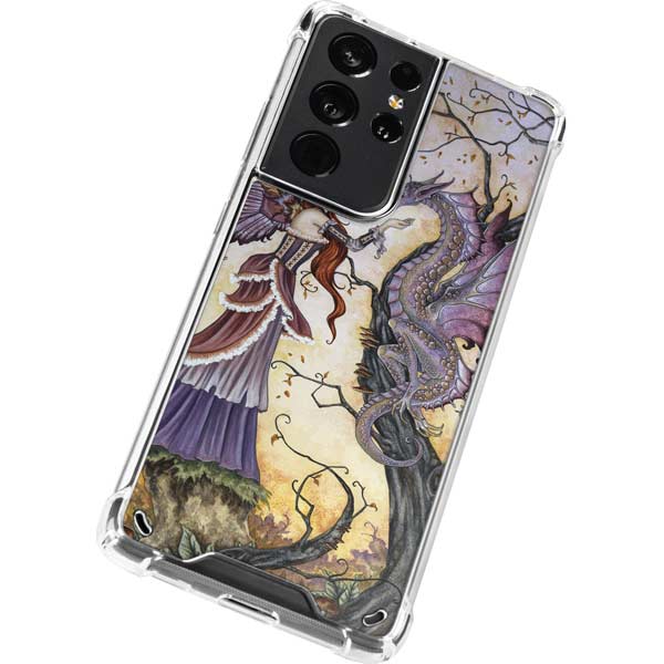 Amy Brown Dragon Charmer Fairy Galaxy S21 Ultra 5G Clear Case