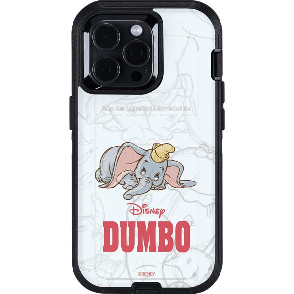 Disney Dumbo Classic sketched portrait Otterbox Defender iPhone Skin