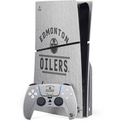 NHL Edmonton Oilers Black Text PS5 Slim Disk Bundle Skin