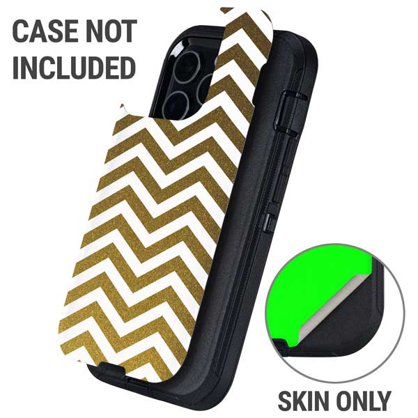 Gold Chevron Otterbox Defender iPhone Skin