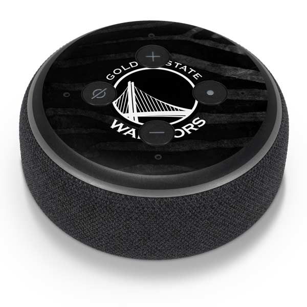 NBA Golden State Warriors Black Animal Print Amazon Echo Dot Skin