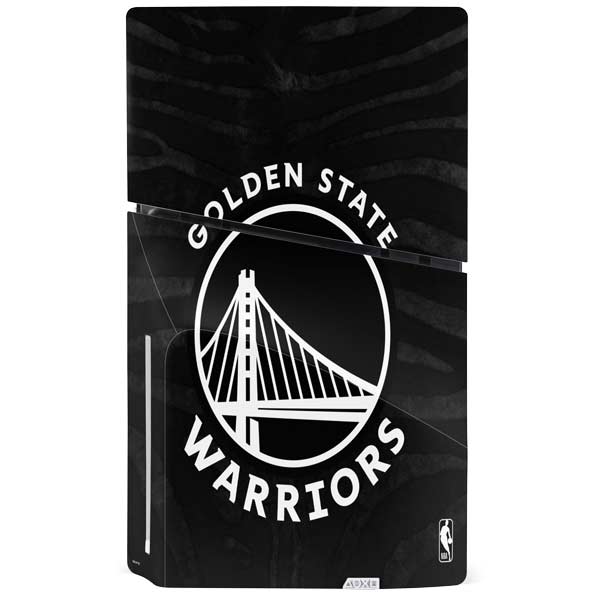 NBA Golden State Warriors Black Animal Print PS5 Slim Disk Bundle Skin