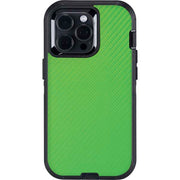 Green Carbon Fiber Specialty Texture Material Otterbox Defender iPhone Skin