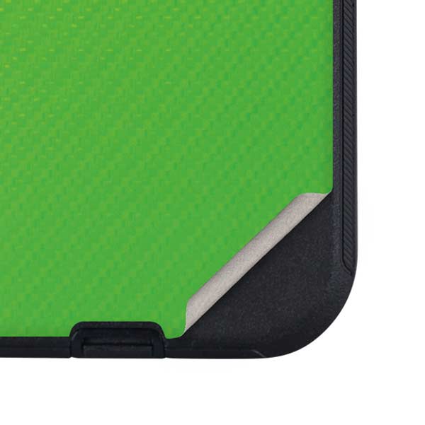 Green Carbon Fiber Specialty Texture Material Otterbox Defender iPhone Skin