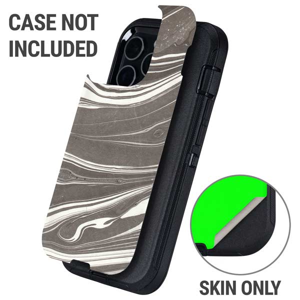 Grey Marble Otterbox Defender iPhone Skin