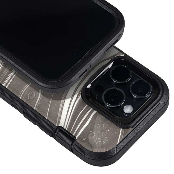Grey Marble Otterbox Defender iPhone Skin