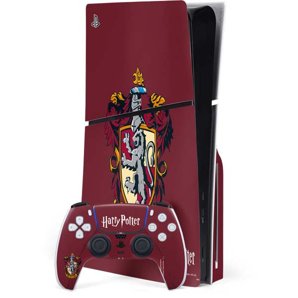 Wizarding World Harry Potter Gryffindor House Crest PS5 Slim Disk Bundle Skin