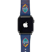 Guam Flag Dark Wood Apple Watch Band 38-40mm