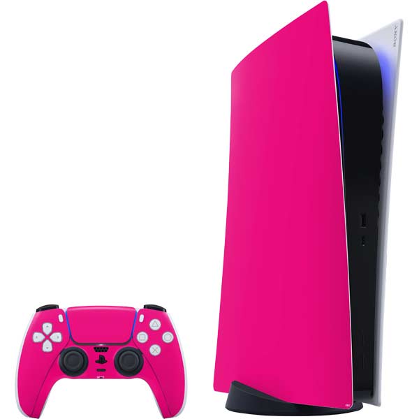 HOT Pink Solid PS5 Digital Edition Console & Controller Skins | Skinit