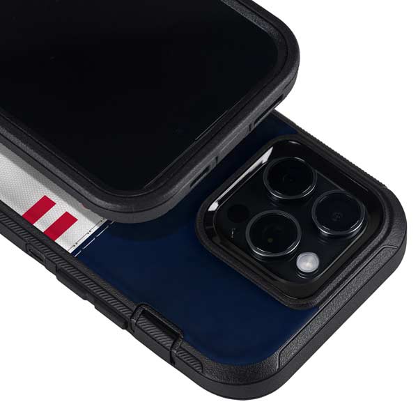 NFL Houston Texans White Striped Otterbox Defender iPhone Skin