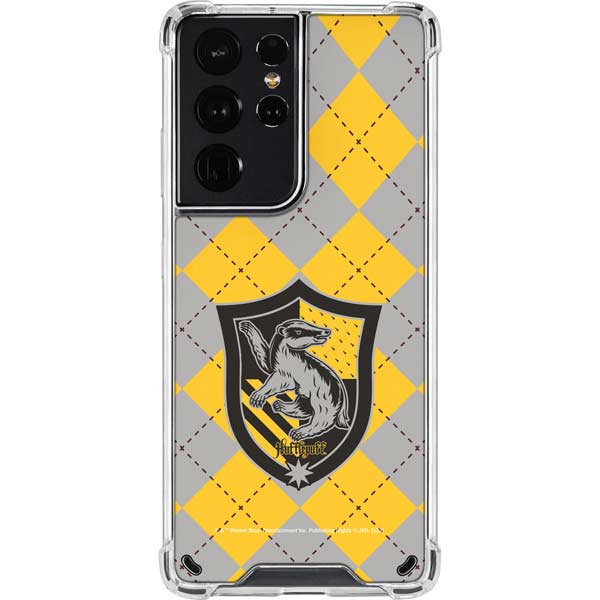 Wizarding World Harry Potter Hufflepuff Crest Galaxy S21 Ultra 5G Clear Case