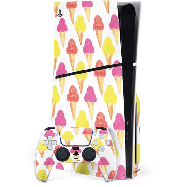 Bouffants and Broken Hearts Ice Cream PS5 Slim Disk Bundle Skin