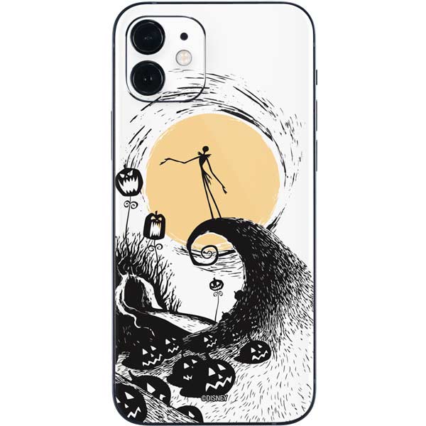 Disney The Nightmare Before Christmas Jack on Spiral Hill Art iPhone 12 Mini Skin