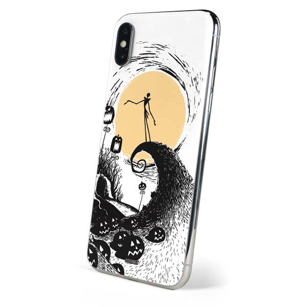 Disney The Nightmare Before Christmas Jack on Spiral Hill Art iPhone XS Skin