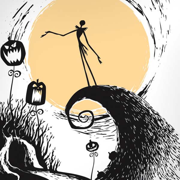 Disney The Nightmare Before Christmas Jack on Spiral Hill Art iPhone XS Skin