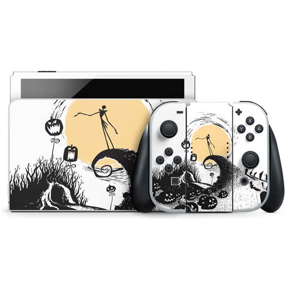 Jack Skellington Pumpkin King Nintendo Switch OLED (2021) Bundle Skin ...