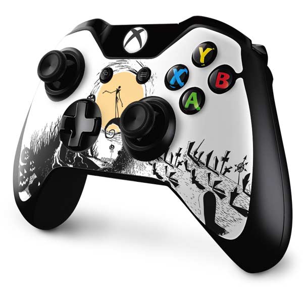 Disney The Nightmare Before Christmas Jack on Spiral Hill Art Xbox One Controller Skin