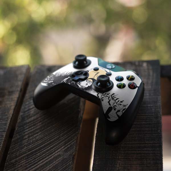 Disney The Nightmare Before Christmas Jack on Spiral Hill Art Xbox One Controller Skin