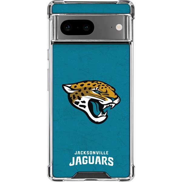 NFL Jacksonville Jaguars Distressed Google Pixel 8 Clear Case