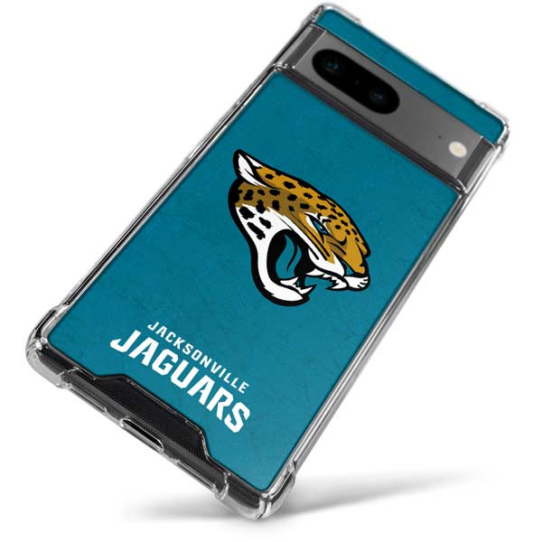 NFL Jacksonville Jaguars Distressed Google Pixel 8 Clear Case