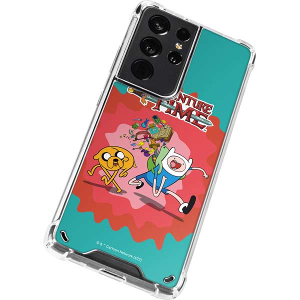 Adult Swim Adventure Time Jake and Finn Galaxy S21 Ultra 5G Clear Case
