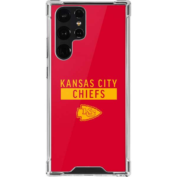 Kansas City Chiefs Red Performance Series Galaxy S22 Ultra Clear Case Kansas City Chiefs Red Performance Series Galaxy S22 Ultra Clear Case