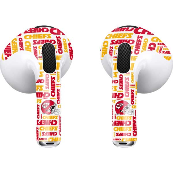 NFL Kansas City Chiefs White Blast Apple AirPods (3rd Gen 2021) Skin