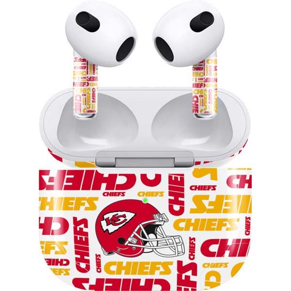 NFL Kansas City Chiefs White Blast Apple AirPods (3rd Gen 2021) Skin