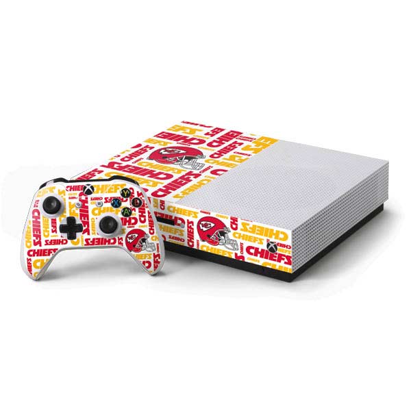 NFL Kansas City Chiefs White Blast Xbox One Skins