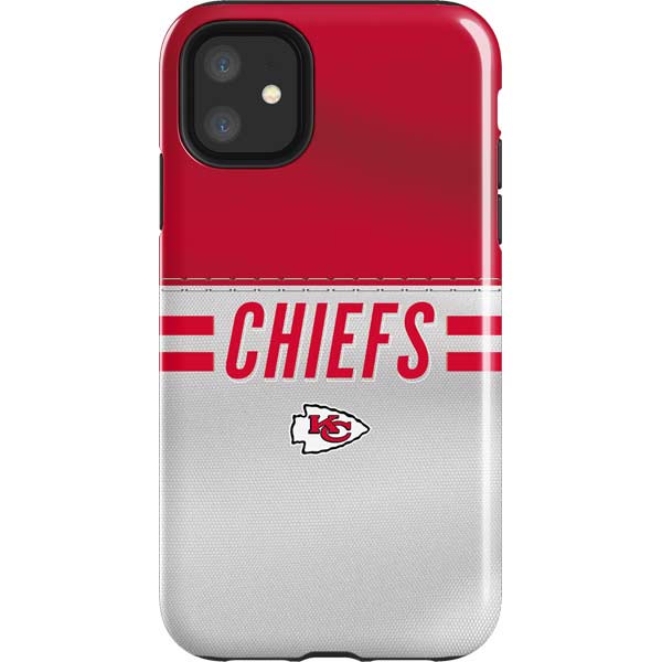 NFL Kansas City Chiefs White Striped iPhone 11 Impact Case