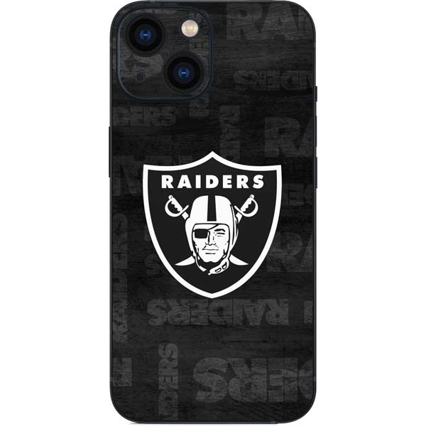 NFL Las Vegas Raiders Black & White iPhone 13 Mini Skin