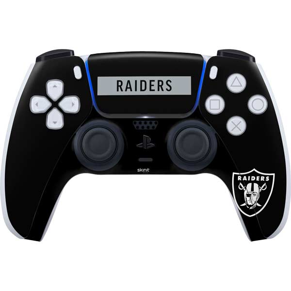 NFL Las Vegas Raiders Black Performance Series PS5 Controller Skin