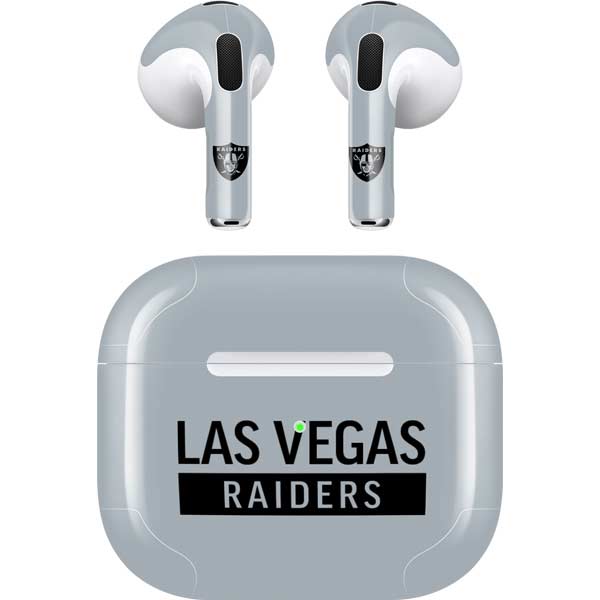 NFL Las Vegas Raiders Silver Performance Series Apple AirPods (3rd Gen 2021) Skin