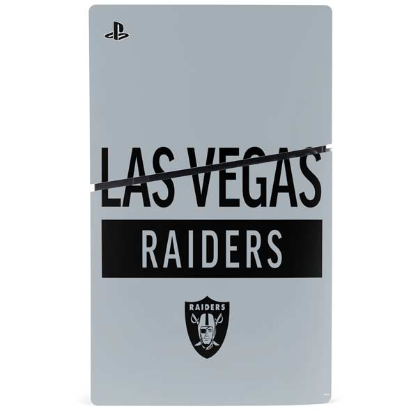 NFL Las Vegas Raiders Silver Performance Series PS5 Slim Disk Bundle Skin