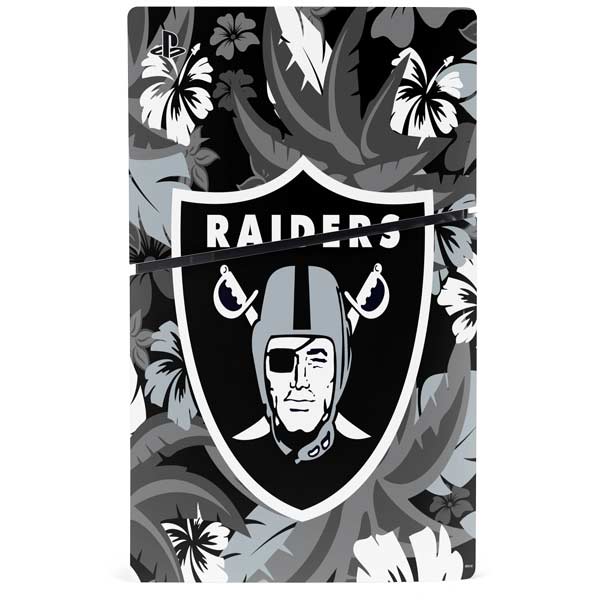 NFL Las Vegas Raiders Tropical Print PS5 Slim Disk Bundle Skin