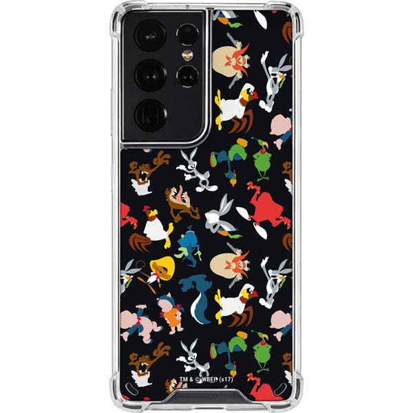 Looney Tunes Identity Pattern Galaxy S21 Ultra 5G Clear Case