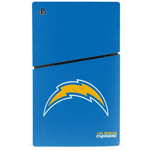 NFL Los Angeles Chargers - Alternate Distressed PS5 Slim Disk Bundle Skin