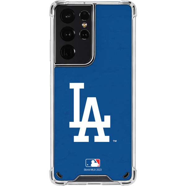 MLB Los Angeles Dodgers - Solid Distressed Galaxy S21 Ultra 5G Clear Case