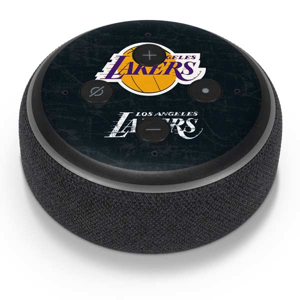 NBA Los Angeles Lakers Black Primary Logo Amazon Echo Dot Skin