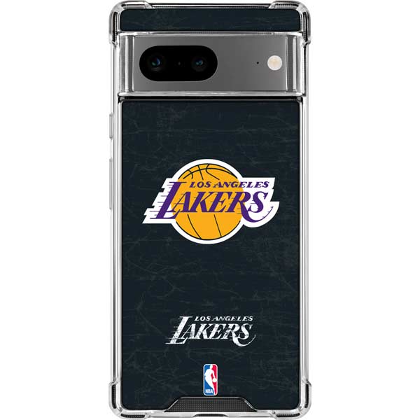 NBA Los Angeles Lakers Black Primary Logo Google Pixel 8 Clear Case