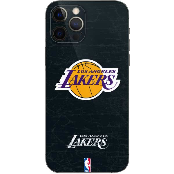 NBA Los Angeles Lakers Black Primary Logo iPhone 12 Pro Skin