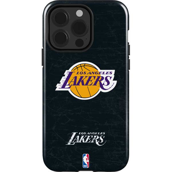 NBA Los Angeles Lakers Black Primary Logo iPhone 14 Pro Impact Case NBA Los Angeles Lakers Black Primary Logo iPhone 14 Pro Impact Case