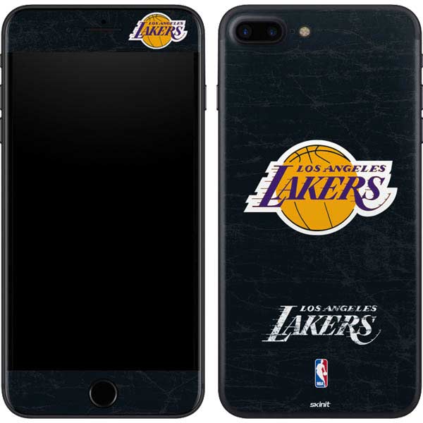 NBA Los Angeles Lakers Black Primary Logo iPhone 8 Plus Skin