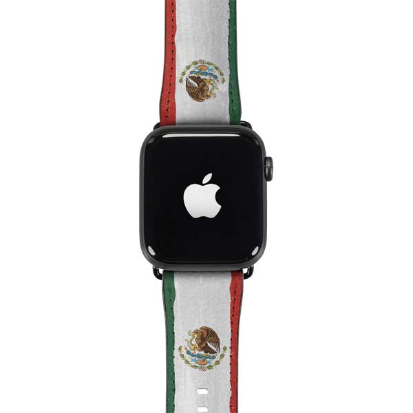 Mexico Flag Distressed Apple Watch Band 38-40mm